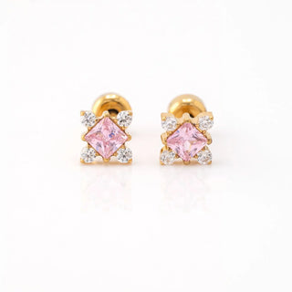 Blush Royale 18K Gold Titanium Studs