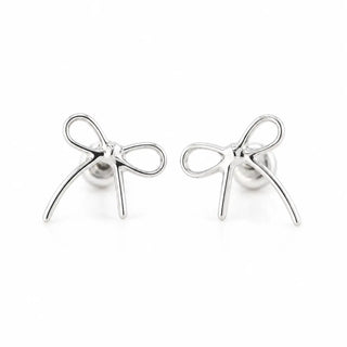 Dainty Bow Titanium Studs