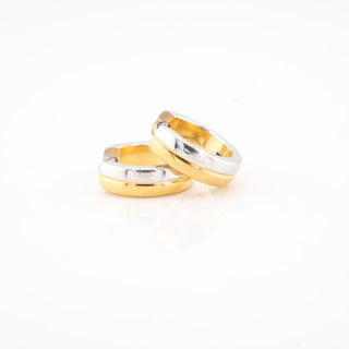 Two-Tone 10mm Titanium Hoops