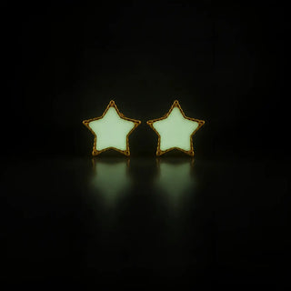 Star Glow-in-the-Dark Studs – 18K Gold Plated Titanium