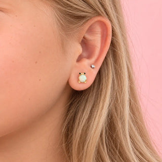 Opal Frog Statement Studs
