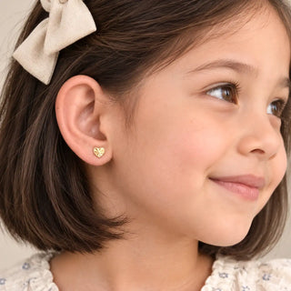 Radiant Heart Titanium Studs - 18K Gold Plated
