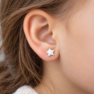 Star Glow-in-the-Dark Studs – Polished Titanium