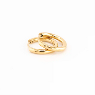 10mm Titanium Gold Huggie Hoops