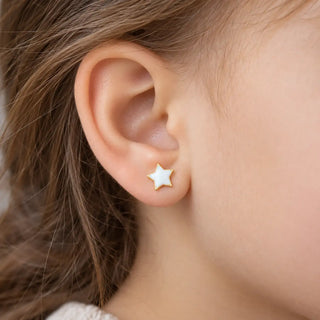 Star Glow-in-the-Dark Studs – 18K Gold Plated Titanium